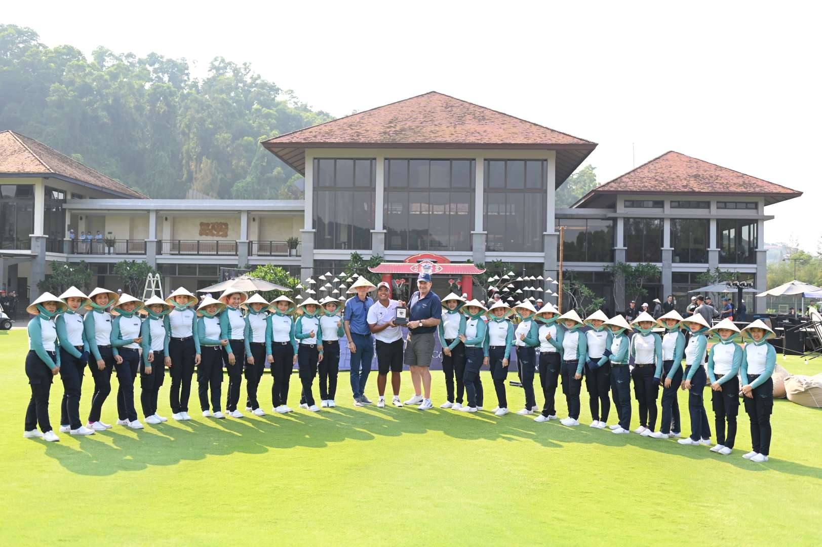 Group photo with Stephen Banks and Sir Nick Faldo