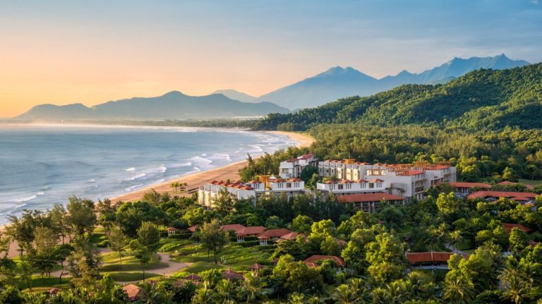 An aerial glimpse of the luxurious Laguna Lăng Cô resort nestled in Hue City