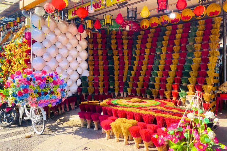 Thuy Xuan Incense Village bursts with colour during the Tet (Lunar New Year) holiday
