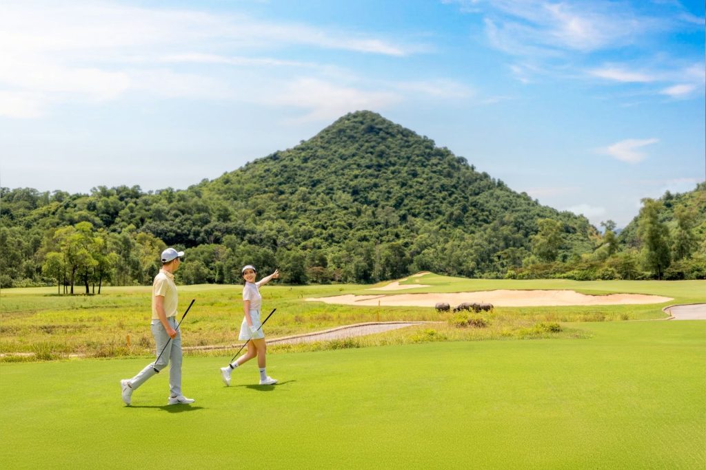 Championship course at Laguna Lang Co Vietnam golf resort