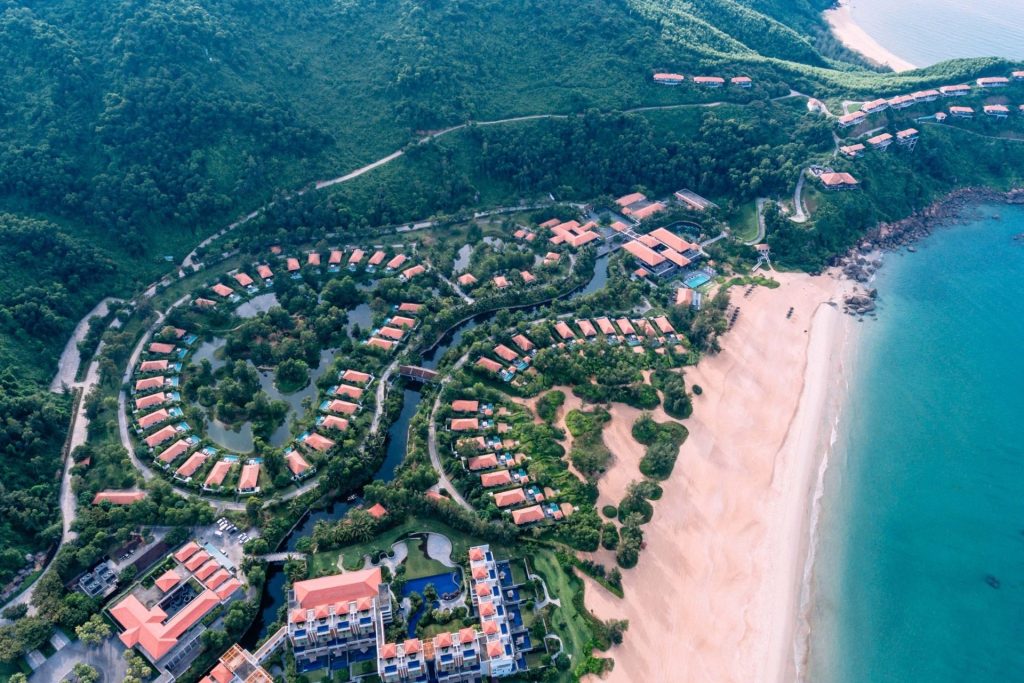 Banyan Tree Lang Co in Vietnam golf resort from above