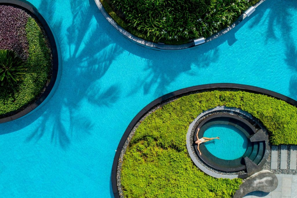 Infinity pool at Vietnam golf resort Angsana Lang Co