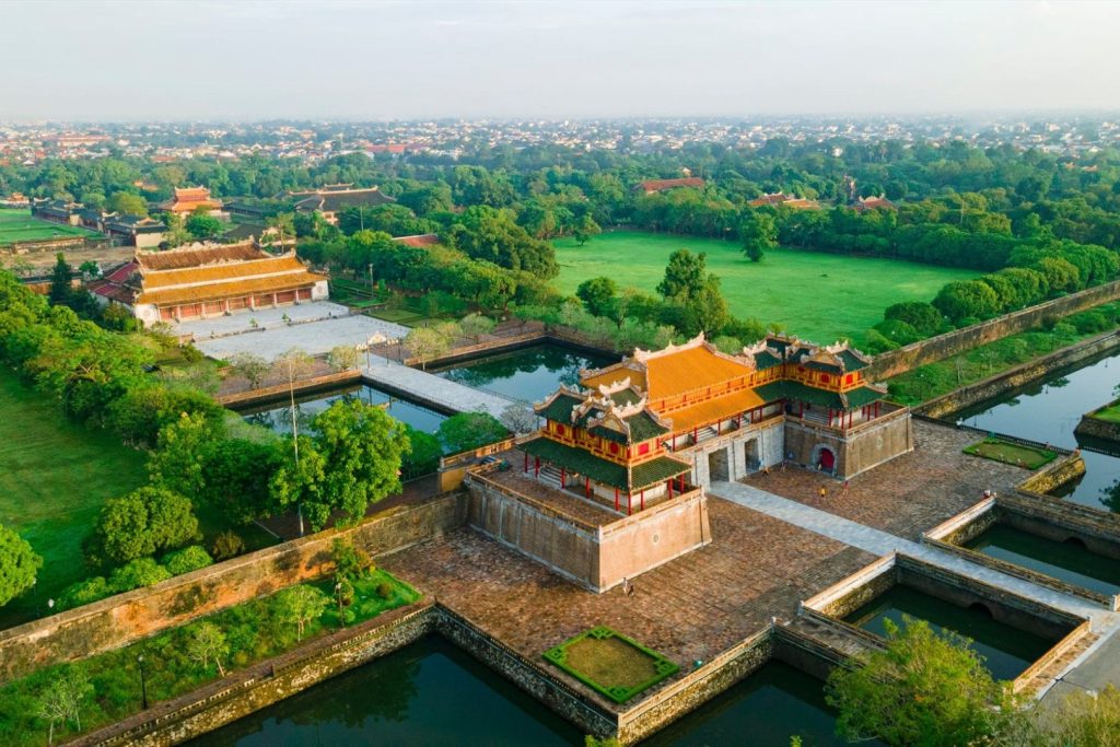 Ancient Citadel architecture in Hue for historical Vietnam travel