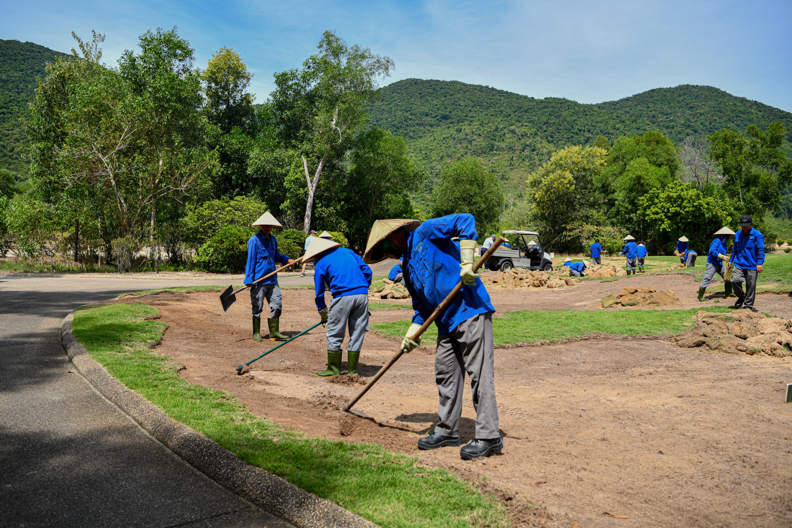 Laguna Golf Lăng Cô tích cực cải tạo mặt cỏ sân Golf