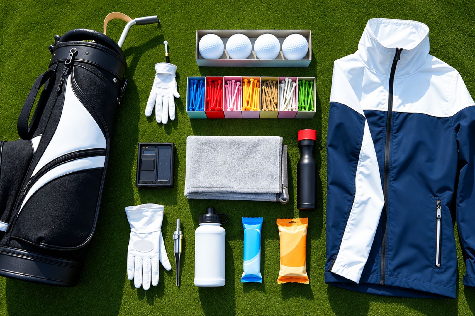 Gậy golf, túi gậy, bóng golf và găng tay cho người mới bắt đầu