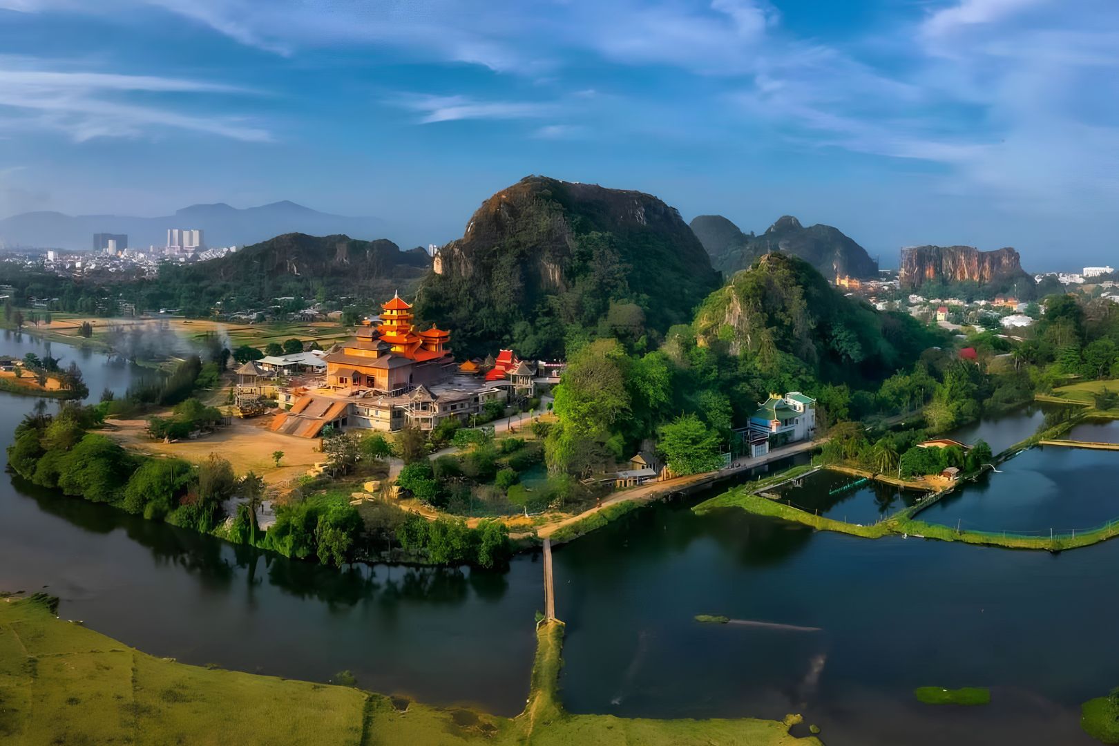 Caves and pagodas at Marble Mountains in Da Nang
